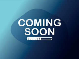 Coming Soon Loading Bar Vector Design, Modern Coming Soon Illustration with Progress Bar, Stylish Coming Soon Text with Gradient Background and Loading Bar.