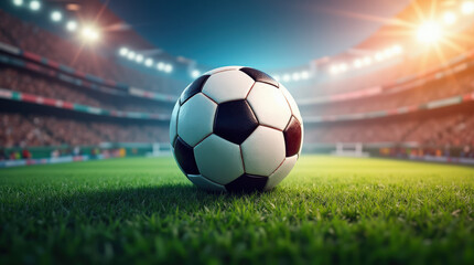 Dynamic Soccer Ball Image with Vibrant Colorful Background for Sports and Art Concepts