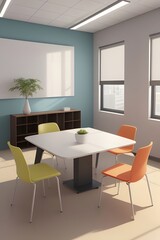 ia generated. modern office interior with desk. modern office interior. interior with desk. interior of a office. 
