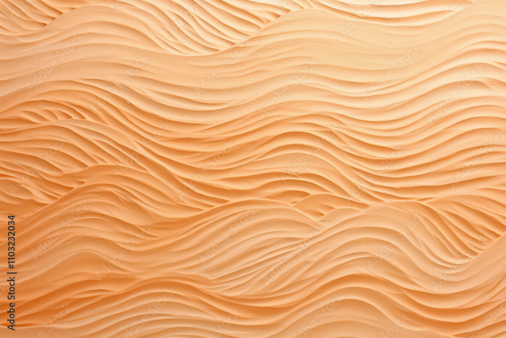 Poster textured wave pattern in soft peach tones ideal for backgrounds in design projects, presentations, o