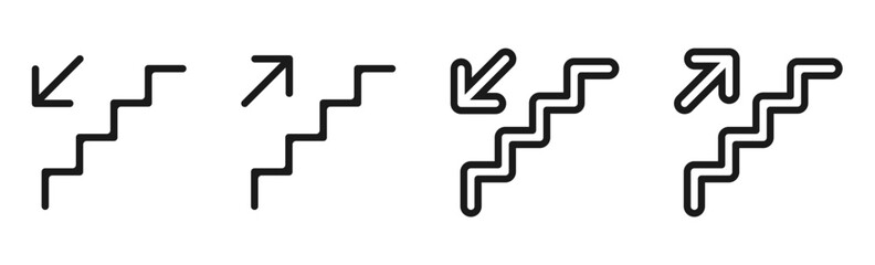 stairs up, stairs down. stairway sign