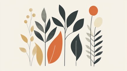 Botanical Art Print - Abstract Floral Design