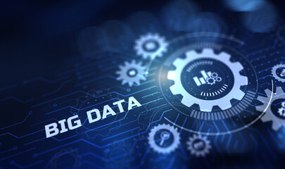 Big data analytics software business technology concept.