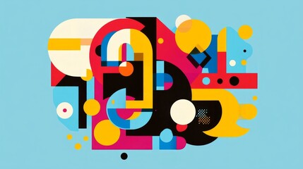 Abstract Geometric Colorful Design