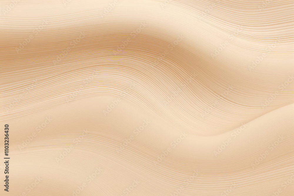 Leinwandbilder smooth flowing lines in soft beige color creating an elegant and calm abstract background for use in