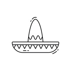 Mexican  Hat vector icon