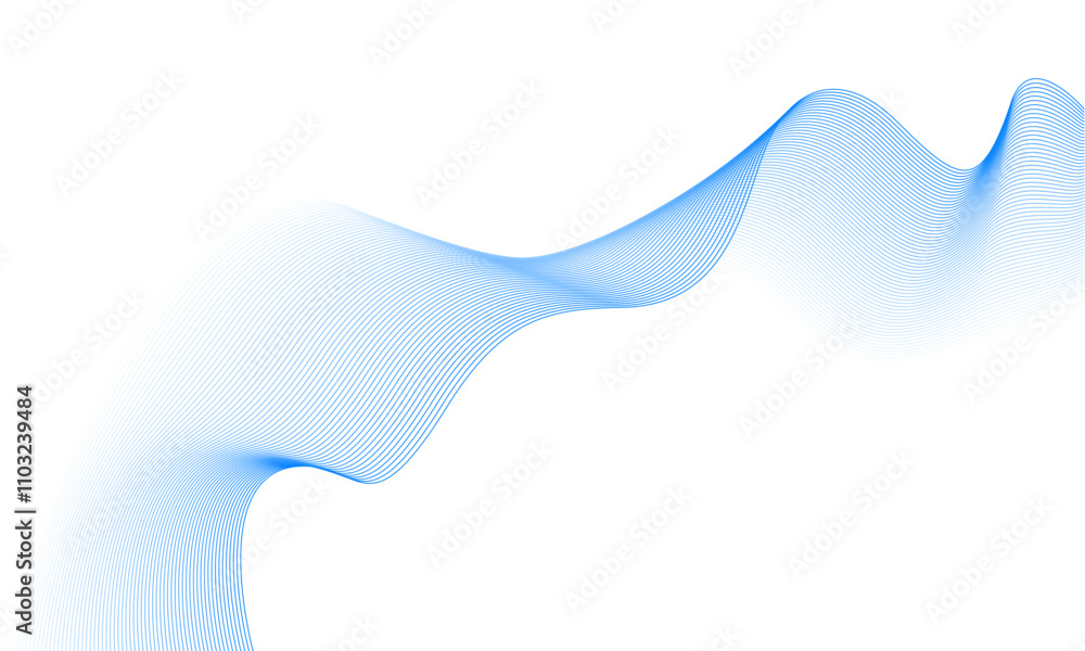Fototapete vector abstract background with dynamic waves and lines. illustration suitable for design