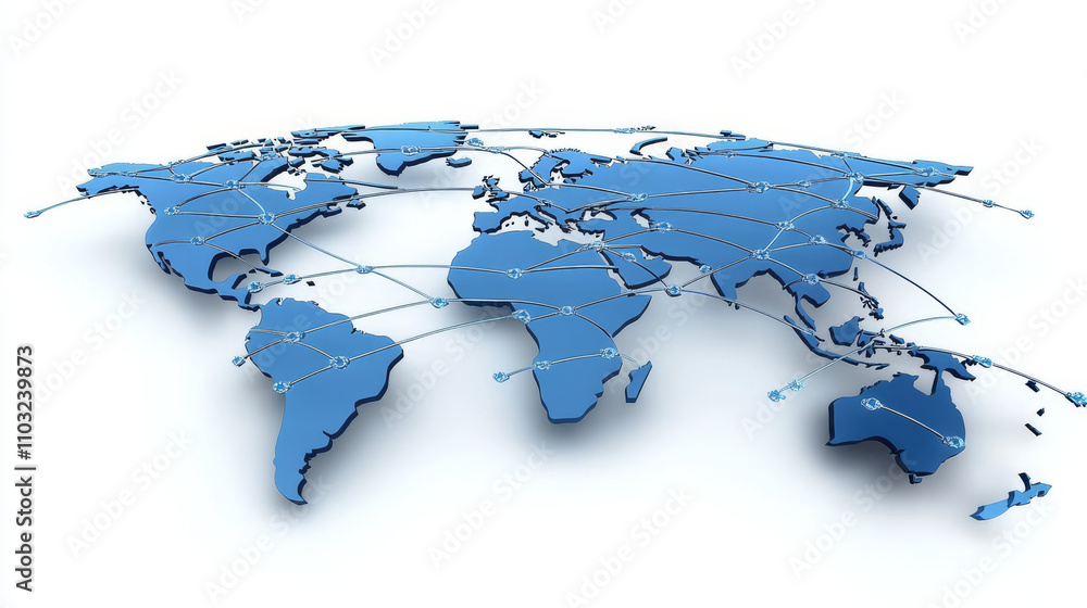 Poster global communication technologies. digital tech of world globe wireless connection network. planet e