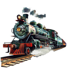 train in motion clipart illustration isolate