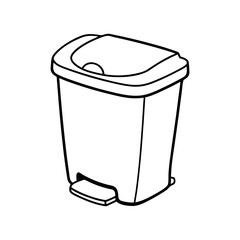 trash can isolated on white