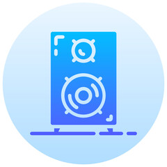 speakers round gradient vector icon
