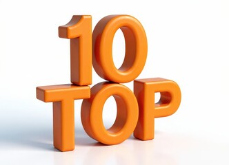 Orange 3D Top Ten List