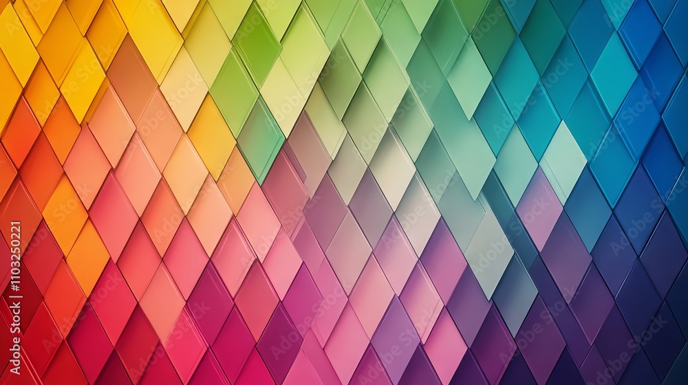 Poster vibrant geometric spectrum rainbow texture background featuring abstract colorful patterns and gradi