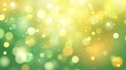 Obraz premium Stunning Green and Yellow Bokeh Background