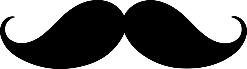 Black mustache vector icon