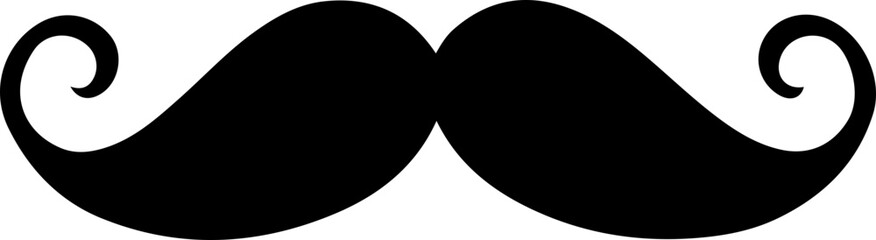 Black mustache vector icon