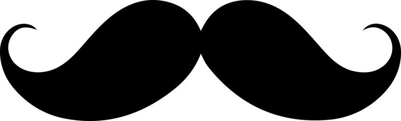 Black mustache vector icon
