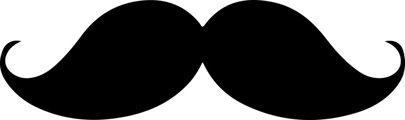 Black mustache vector icon