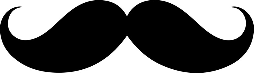 Black mustache vector icon