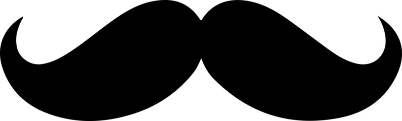 Black mustache vector icon