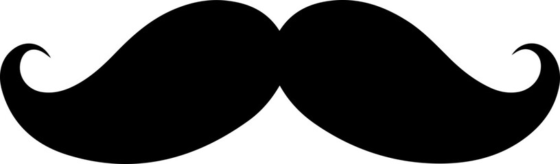 Black mustache vector icon