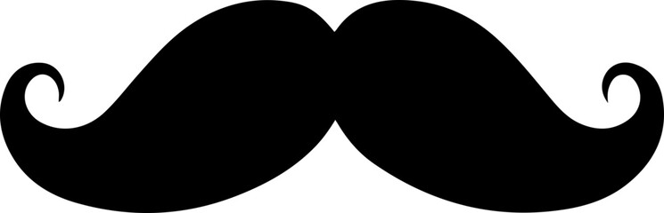 Black mustache vector icon