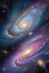 illustration of digital galaxy ai gen