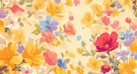 Fototapeta premium pattern with flowers