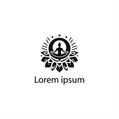 Fototapeta premium A Yoga Logo Design On White Background