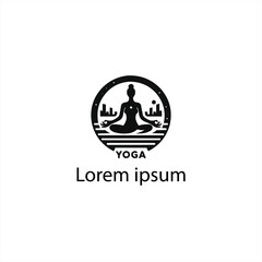 A Yoga Logo Design On White Background