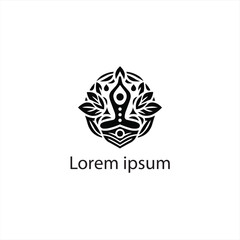 A Yoga Logo Design On White Background