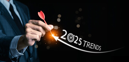 Trends 2025 year concept. trends in 2025 with a loading bar, Trends of SEO 2025, trend for...