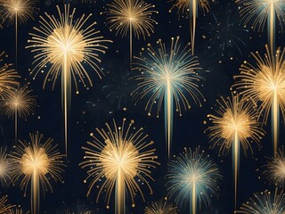 Naklejka premium Abstract firework background with free space for text