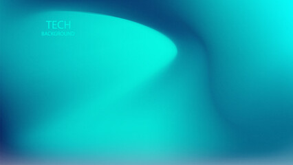 Lines Motion and Curves. Abstract background. Green Blue Colour Gradient. Monitor display tech wallpaper. Glowing and reflect neon light. Future technology.