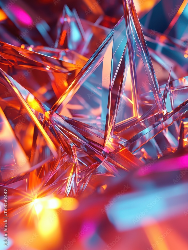 Poster abstract digital polygonal 5g background. internet speed concept. 3d rendering.