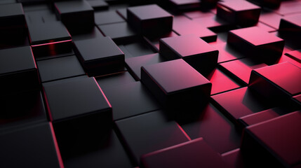 Red Black Geometric Futuristic Background