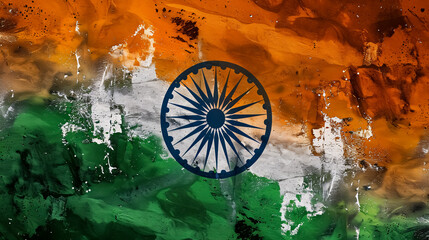 Background in the colors of the Indian flag.