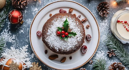 Christmas Pudding, a traditional British Christmas dish