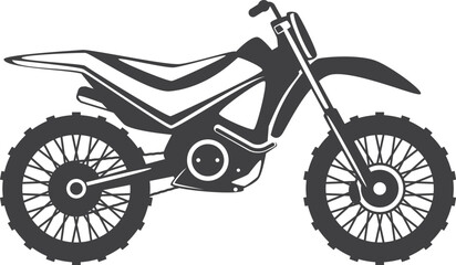 Fototapeta premium A black dirt bike with a black seat and black tires