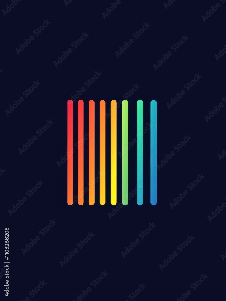 Poster barcode multi color style icon. simple thin line, outline of internet things icons for ui and ux, we