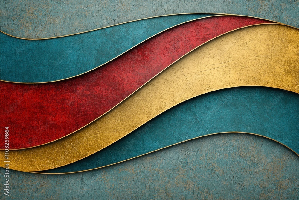 Aufkleber dynamic color wave patterns abstract design space graphic art modern aesthetic close-up visual impac
