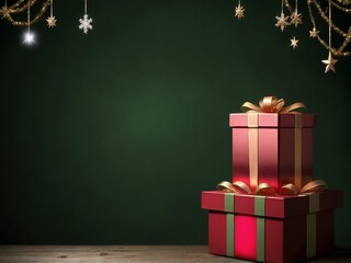Christmas theme background, gift box and Christmas tree.