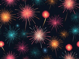 Fototapeta premium Abstract firework background with free space for text