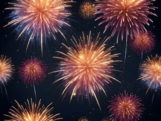 Naklejka premium Abstract firework background with free space for text