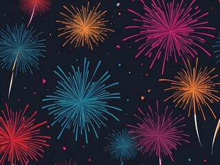 Naklejka premium Abstract firework background with free space for text