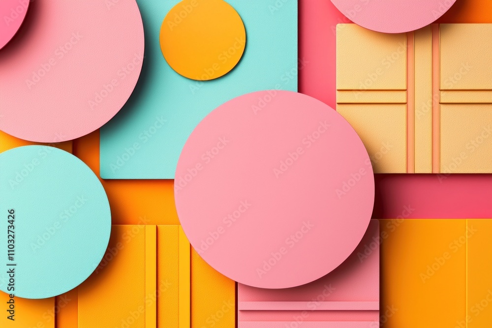 Aufkleber vibrant geometric patterns abstract art digital design colorful environment artistic viewpoint creat