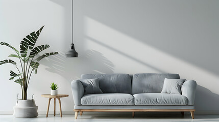 Modern style interior design 3d illustration