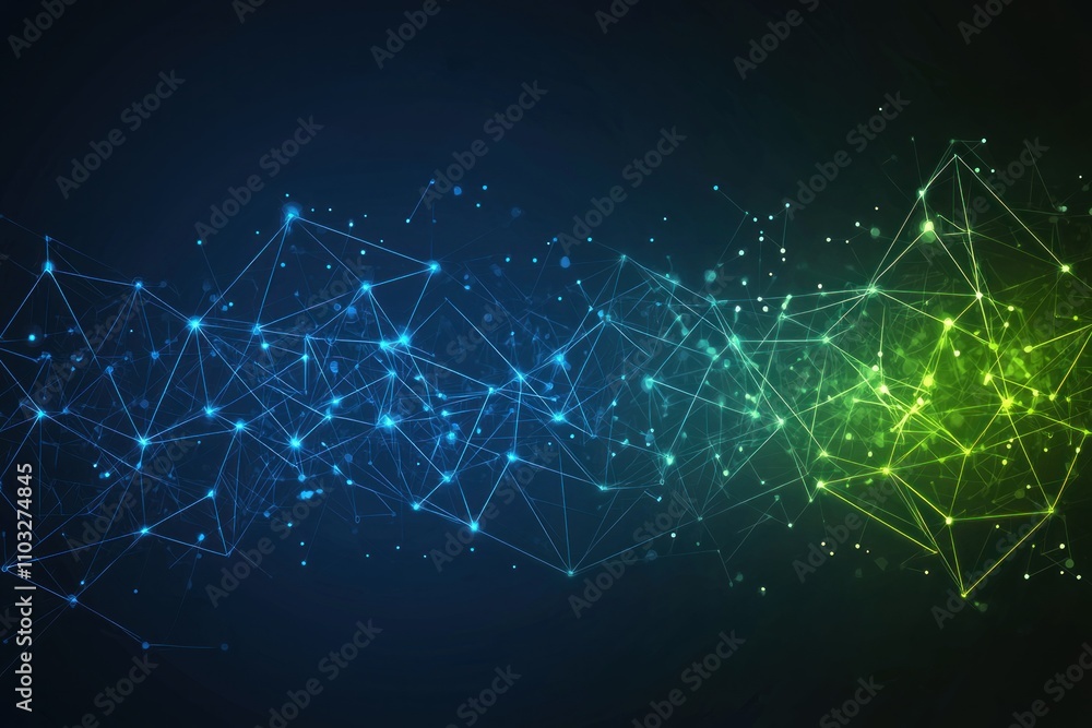 Poster dynamic data visualization virtual space digital art abstract design aesthetic connectivity