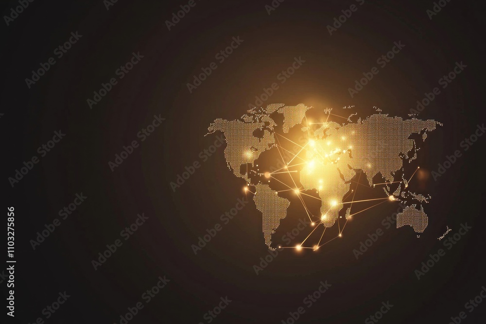 Poster global connectivity trends technology data visualization digital environment modern perspective inno