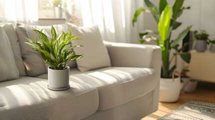 Modern style interior design 3d illustration